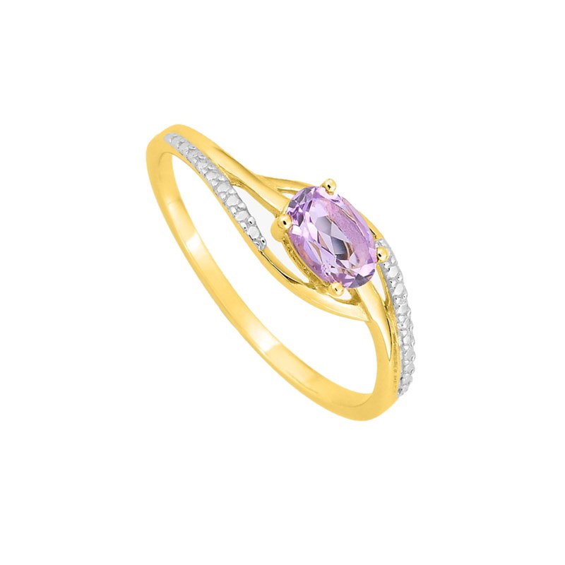 Bague Femme - améthyste - Or 9 Carats - vue 2