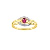 Bague Femme - Rubis - Oxyde de zirconium - Or 9 Carats - vue V1