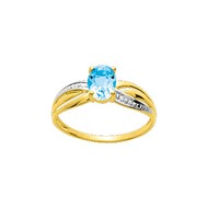 Bague Femme - topaze - Or 9 Carats