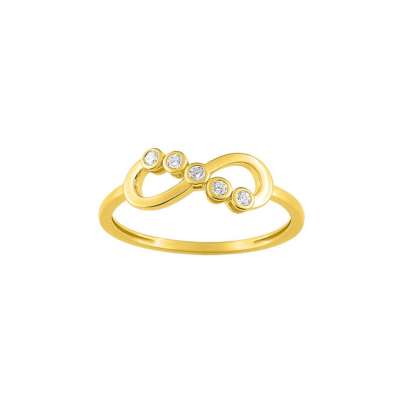 Bague Femme - Oxyde de zirconium - Or 9 Carats