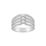 Bague femme - Oxyde de zirconium - Argent 925