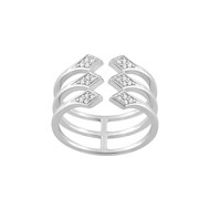 Bague femme - Oxyde de zirconium - Argent 925