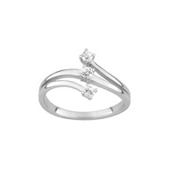 Bague femme - Oxyde de zirconium - Argent 925