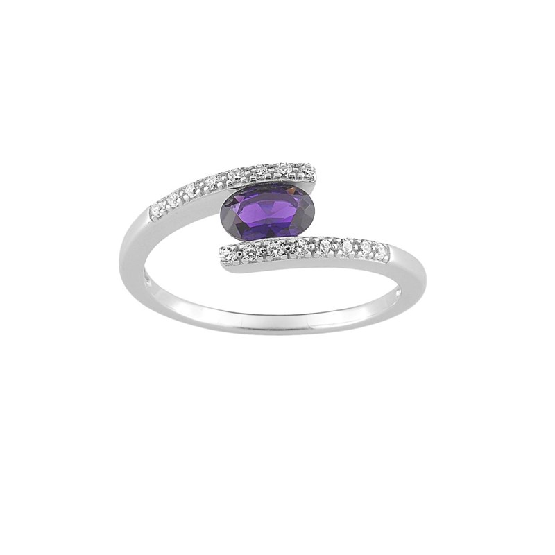 Bague femme - Oxyde de zirconium - Argent 925