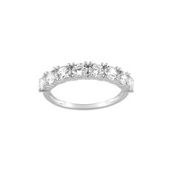 Bague femme - Alliance - Oxyde de zirconium - Argent 925