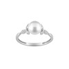 Bague perle femme - Oxyde de zirconium - Argent 925 - vue V1