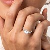 Bague perle femme - Oxyde de zirconium - Argent 925 - vue V3