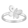 Bague femme - Oxyde de zirconium - Argent 925 - Papillon - vue V1