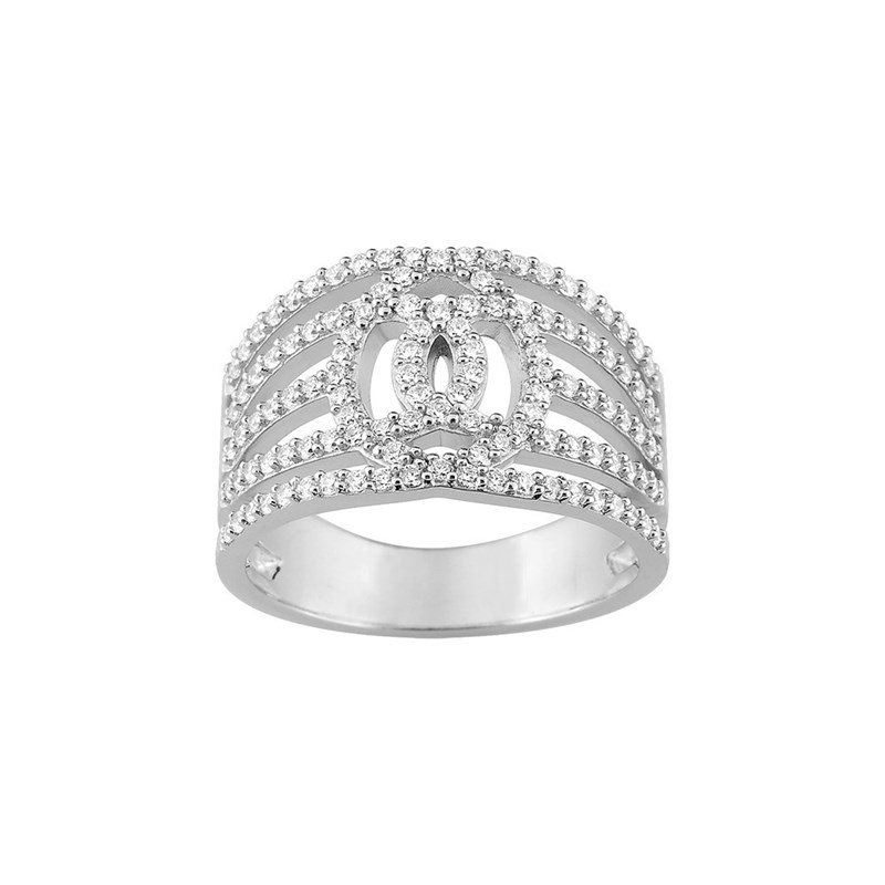 Bague femme - Oxyde de zirconium - Argent 925