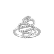 Bague femme - Oxyde de zirconium - Argent 925