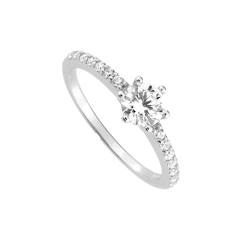 Bague femme - Argent 925 - Oxyde de zirconium - vue 2