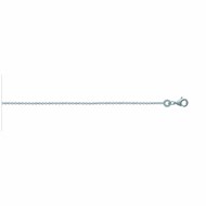 Chaine Mixte - Argent 925 - Chaîne forçat diamantée - Largeur : 1,15 mm - Longueur : 38 cm