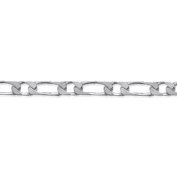 Chaine Homme - Argent 925 - Cheval alternée 1+1 - Largeur : 2,5 mm - Longueur : 45 cm