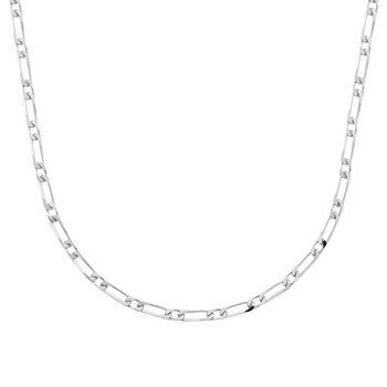 Chaine Homme - Argent 925 - Cheval alternée 1+1 - Largeur : 4 mm - Longueur : 50 cm