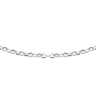 Chaine Mixte - Argent 925 - Chaîne forçat diamantée - Largeur : 2,25 mm - Longueur : 50 cm