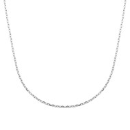 Chaine Mixte - Argent 925 - Chaîne forçat diamantée - Largeur : 2,6 mm - Longueur : 50 cm