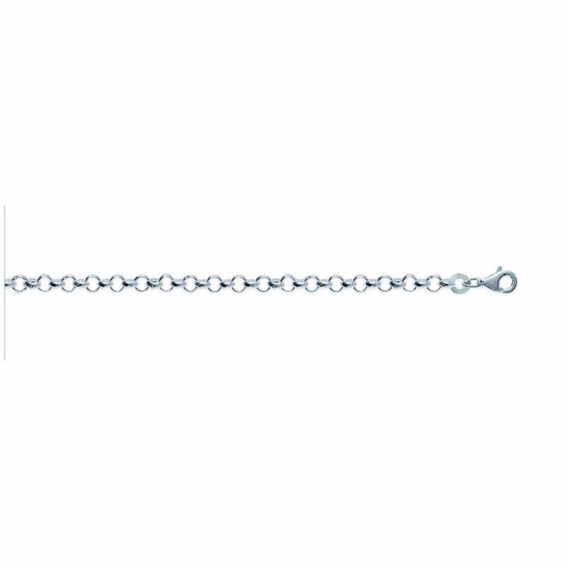 Chaine Femme - Argent 925 - Chaîne corde - Largeur : 3 mm - Longueur : 45 cm