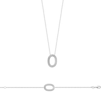 Damesketting - Zilver 925 - Lengte: 45 cm