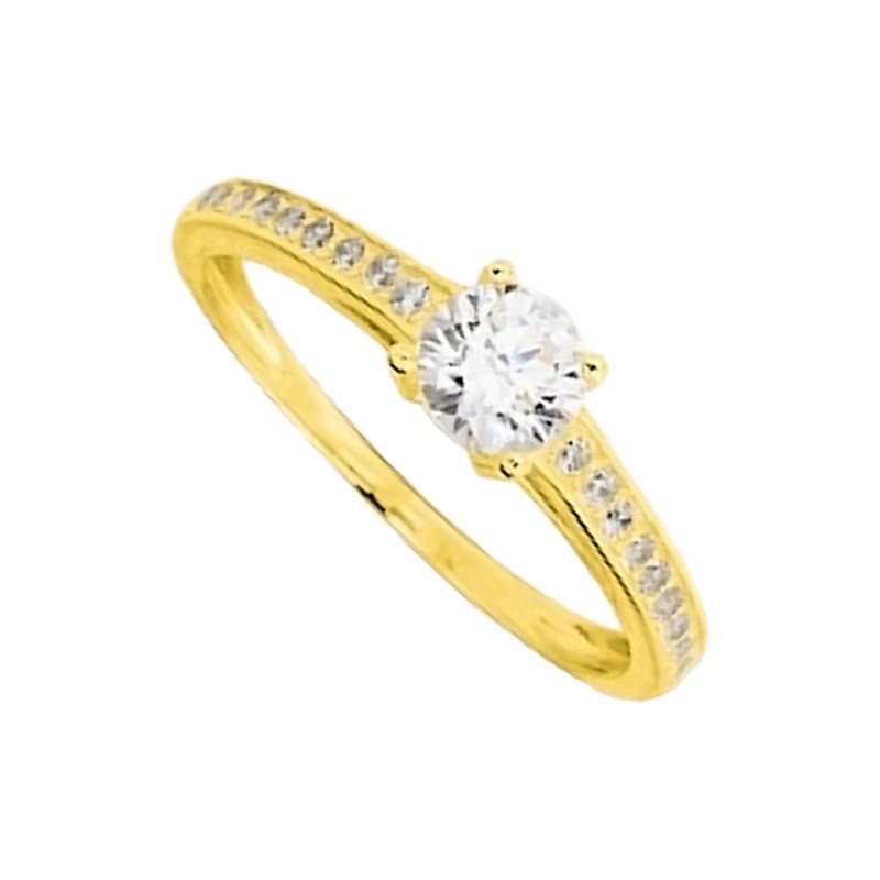 Bague Femme - Oxyde de zirconium - Or 9 Carats - vue 2