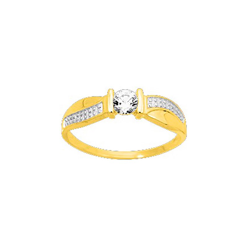 Bague Femme - Oxyde de zirconium - Or 9 Carats