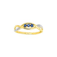 Bague Femme - saphir - Or 9 Carats