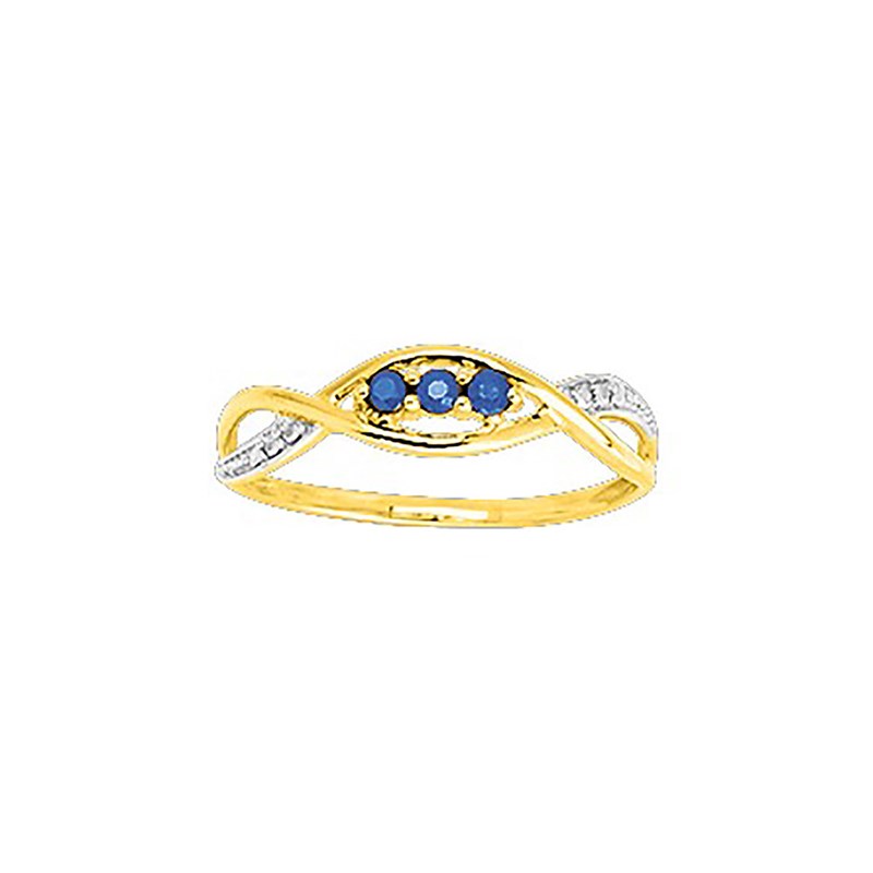 Bague Femme - saphir - Or 9 Carats