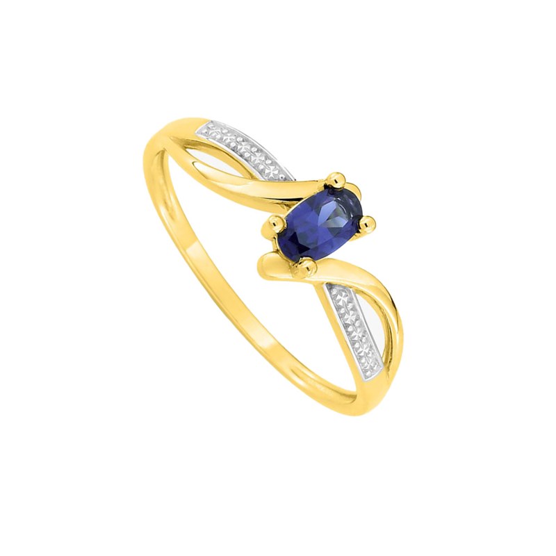 Bague Femme - saphir - Or 9 Carats - vue 2