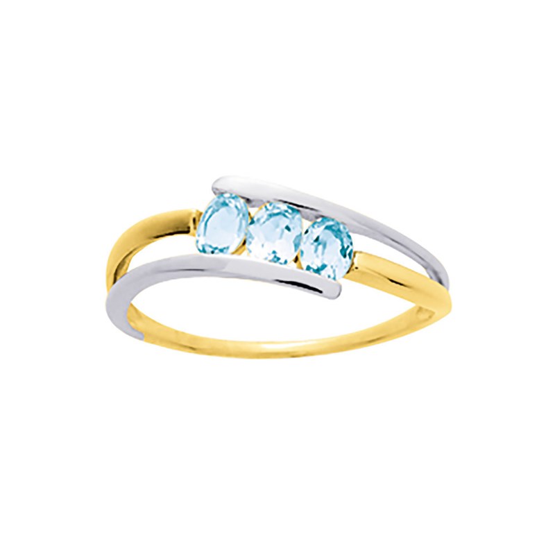 Bague Femme - topaze - Or 9 Carats