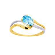 Bague Femme - topaze - Or 9 Carats