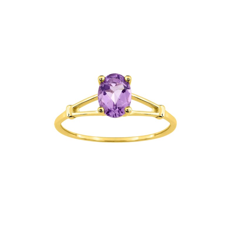 Bague Femme - améthyste - Or 9 Carats