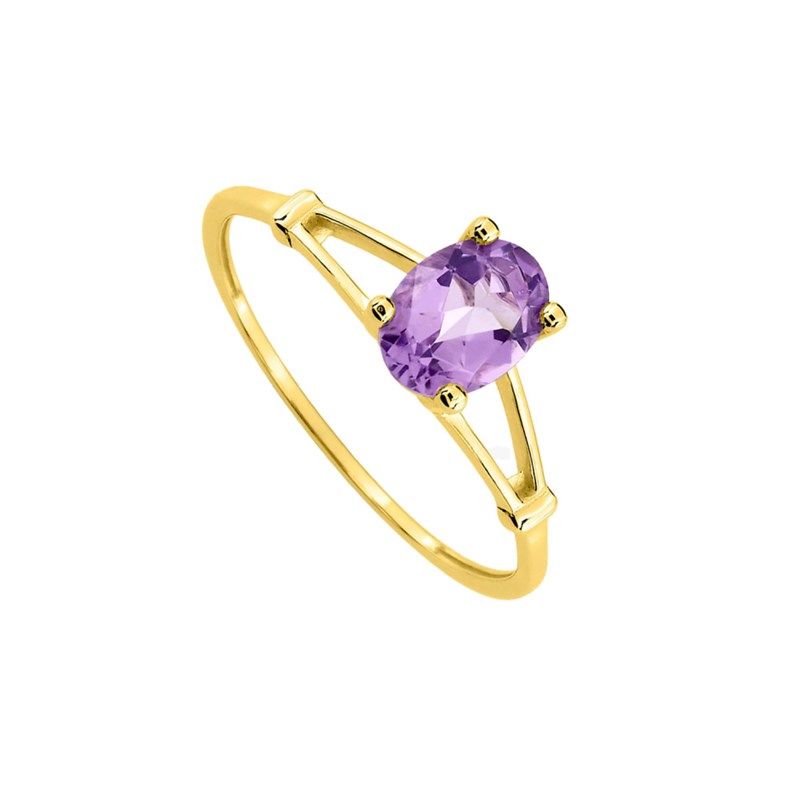 Bague Femme - améthyste - Or 9 Carats - vue 2