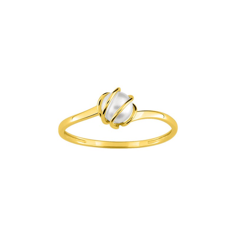 Bague Femme - perle - Or 9 Carats