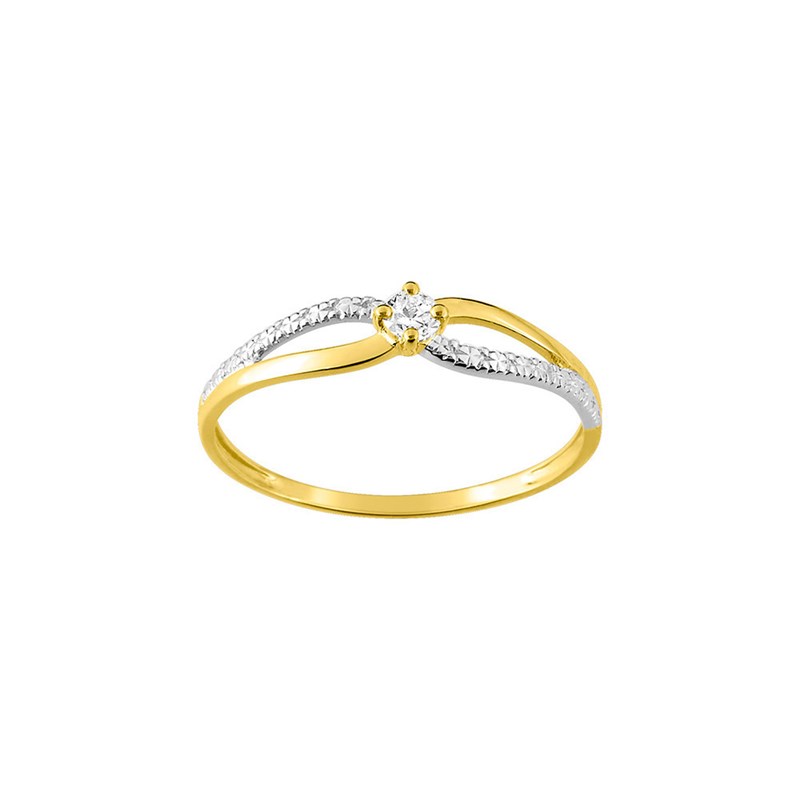 Bague Femme - Oxyde de zirconium - Or 9 Carats