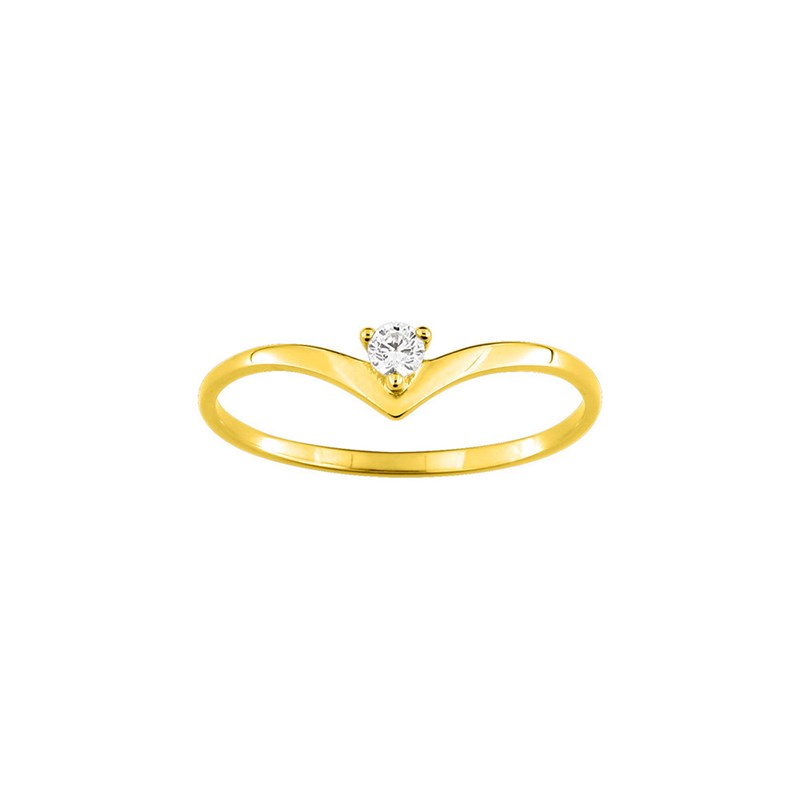 Bague Femme - Oxyde de zirconium - Or 9 Carats