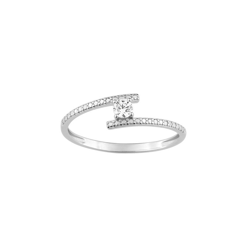 Bague Femme - Oxyde de zirconium - Or 9 Carats