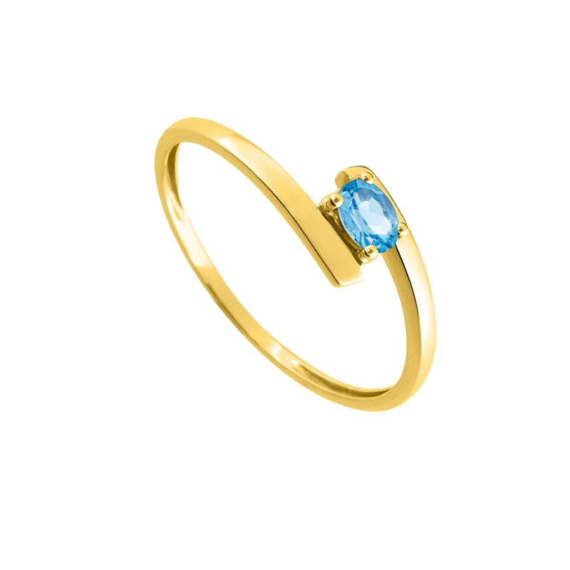 Bague Femme - topaze - Or 9 Carats - vue 2