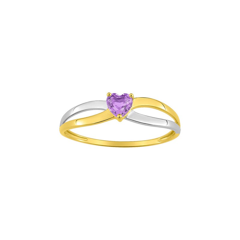 Bague Femme - améthyste - Or 9 Carats