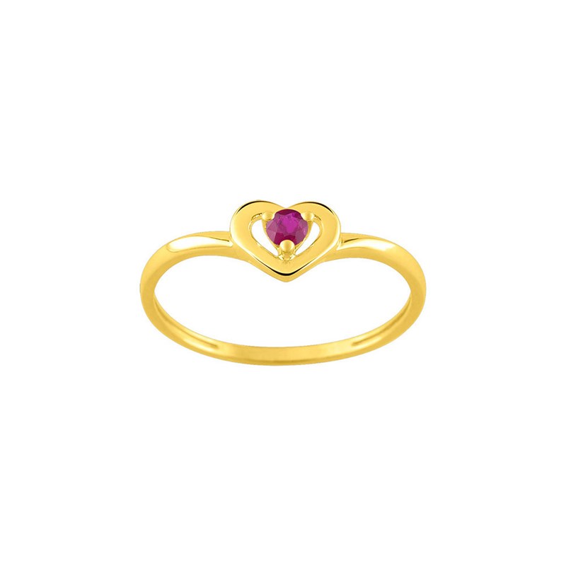 Bague Femme - rubis - Or 9 Carats