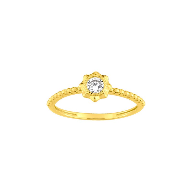 Bague Femme - Oxyde de zirconium - Or 9 Carats