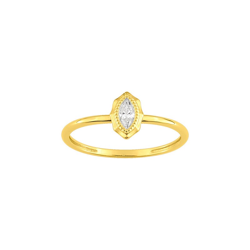 Bague Femme - Oxyde de zirconium - Or 9 Carats