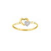 Bague coeur Femme - bicolore - Or 9 Carats - Diamant - vue V1