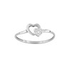 Bague coeur Femme - Or 9 Carats - Diamant 0,005 Carats - vue V1