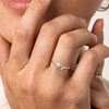 Bague coeur Femme - bicolore - Or 9 Carats - Diamant 0,005 Carats - vue V3