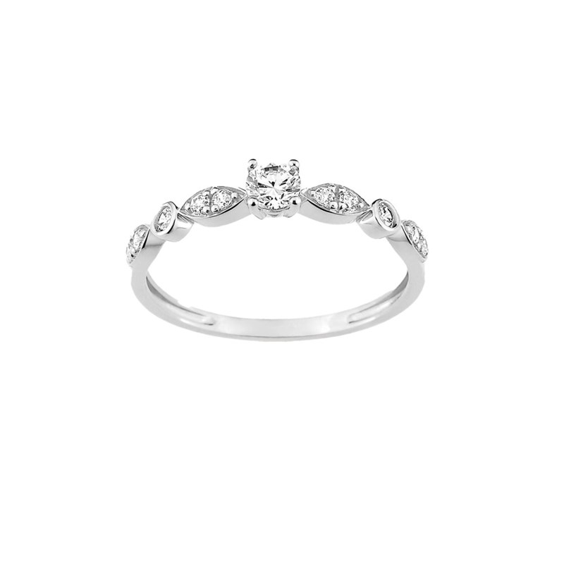 Bague Femme - Oxyde de zirconium - Or 9 Carats