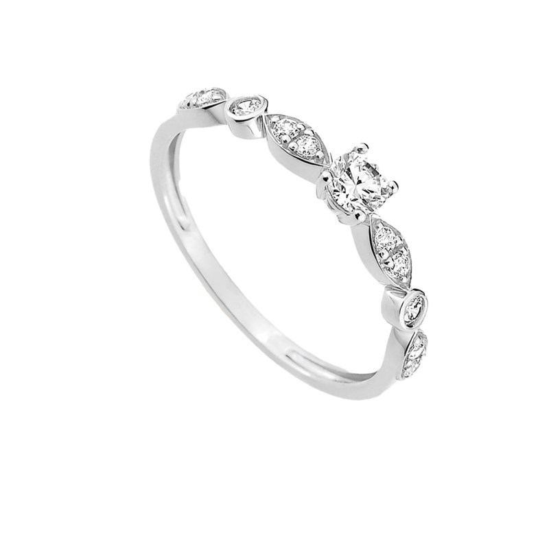 Bague Femme - Oxyde de zirconium - Or 9 Carats - vue 2