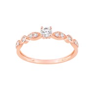 Bague Femme - Oxyde de zirconium - Or 9 Carats