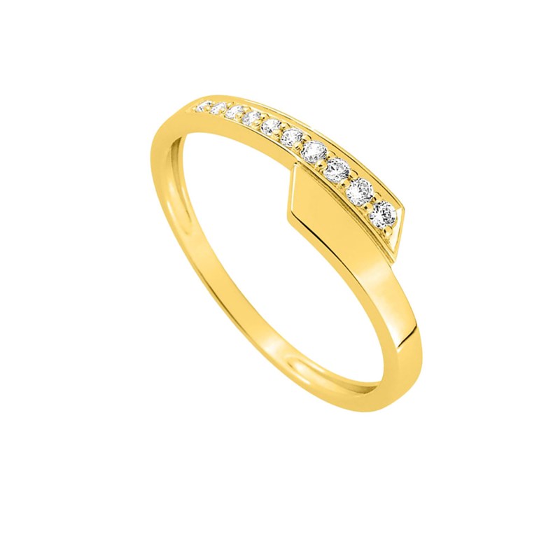 Bague Femme - Oxyde de zirconium - Or 9 Carats - vue 2