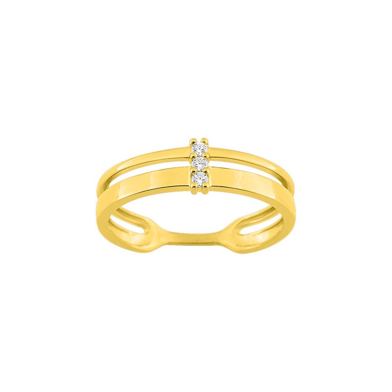 Bague Femme - Oxyde de zirconium - Or 9 Carats