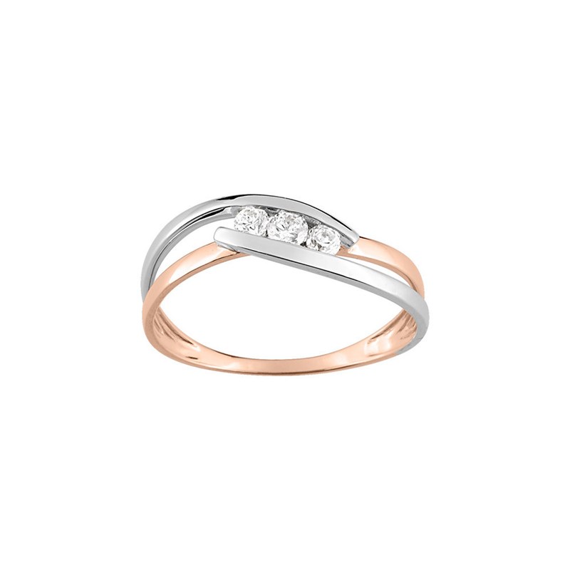 Bague Femme - Oxyde de zirconium - Or 9 Carats