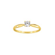 Bague Femme - Solitaire - Or 9 Carats - Oxyde de zirconium - 0,30 Carat